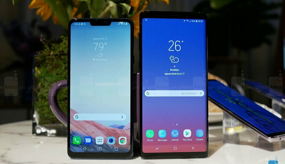 LG V40 Thin Q مقایسه ال جی v40 تین کیو با سامسونگ گلکسی نوت 9