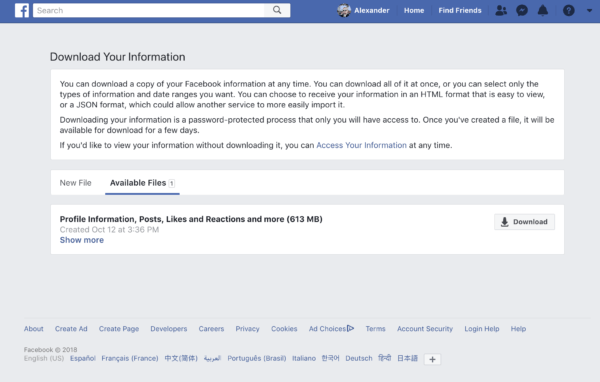 facebook/فیسبوک
