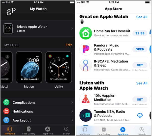 نصب برنامه های apple watch