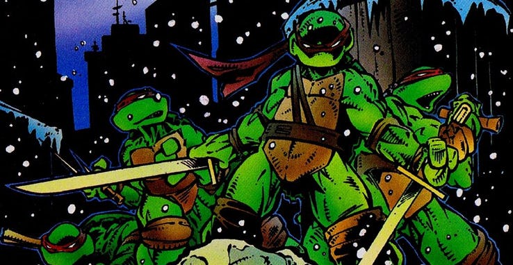 The-Teenage-Mutant-Turtles-in-the-snow- / لاک پشت های نینجا