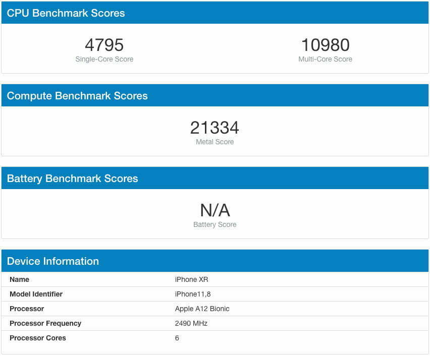 iPhone XR BenchMark / بنچمارک ایفون 10 آر
