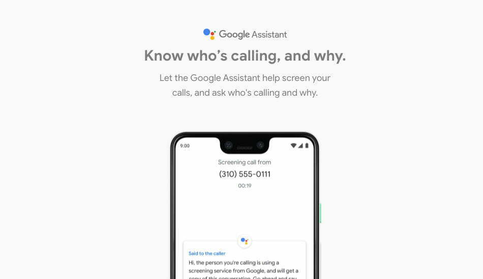گوکل اسکرین کال / google screen call