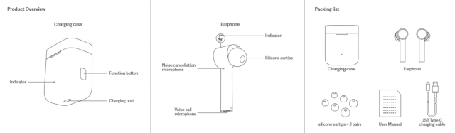 منوال هندزفری وایرلس شیائومی/ Xiaomi's wirelss earbuds manual