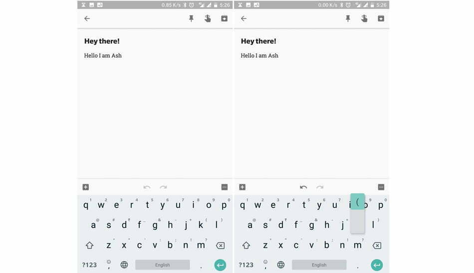 Long-press for symbols inside Gboard/ کارکترهای خاص در جیبورد