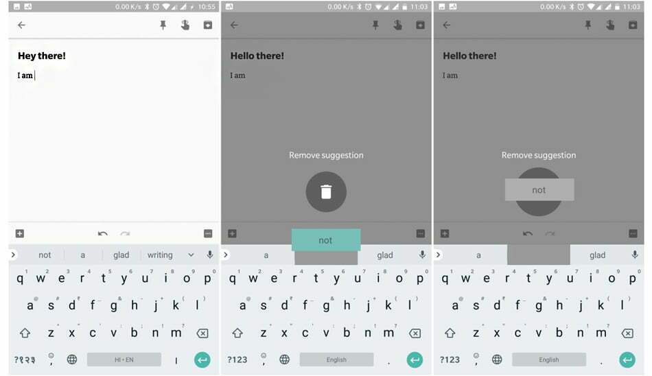 حذف کلمات در جی بورد / delet words in Gboard