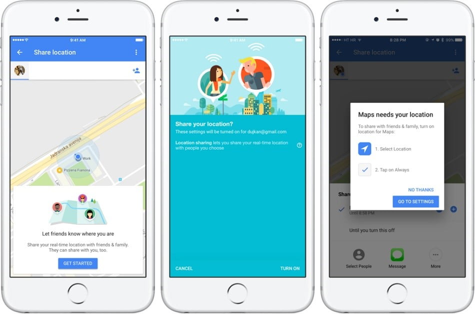 google maps live location / گوگل مپ موقعیت لحظه ای