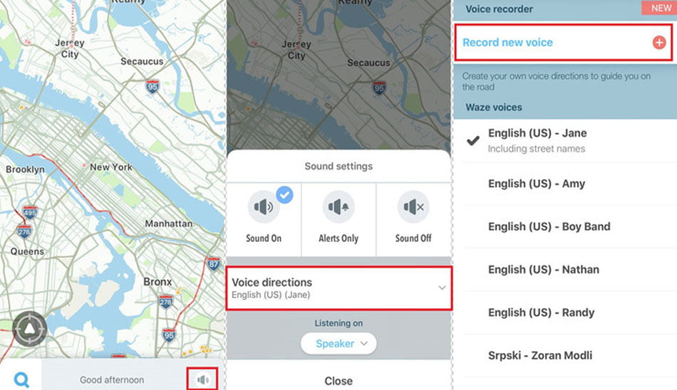 صدای فارسی waze/ صدای فارسی ویز