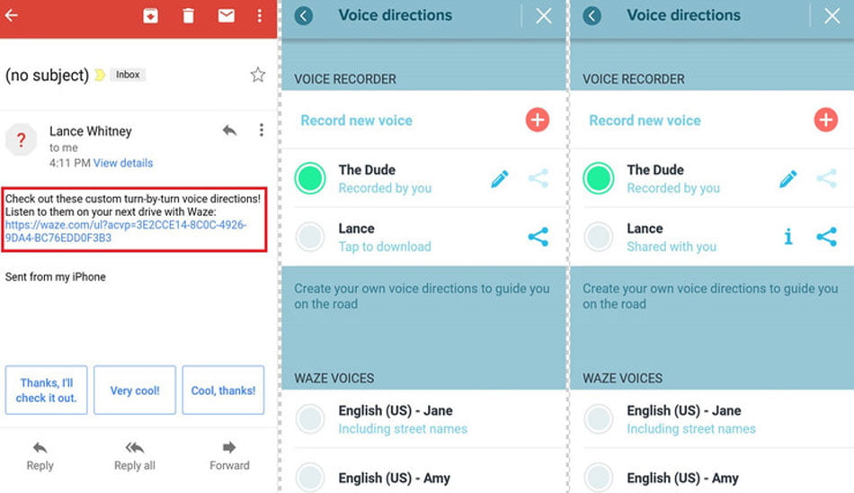  انتخاب صدای فارسی waze/ ویز