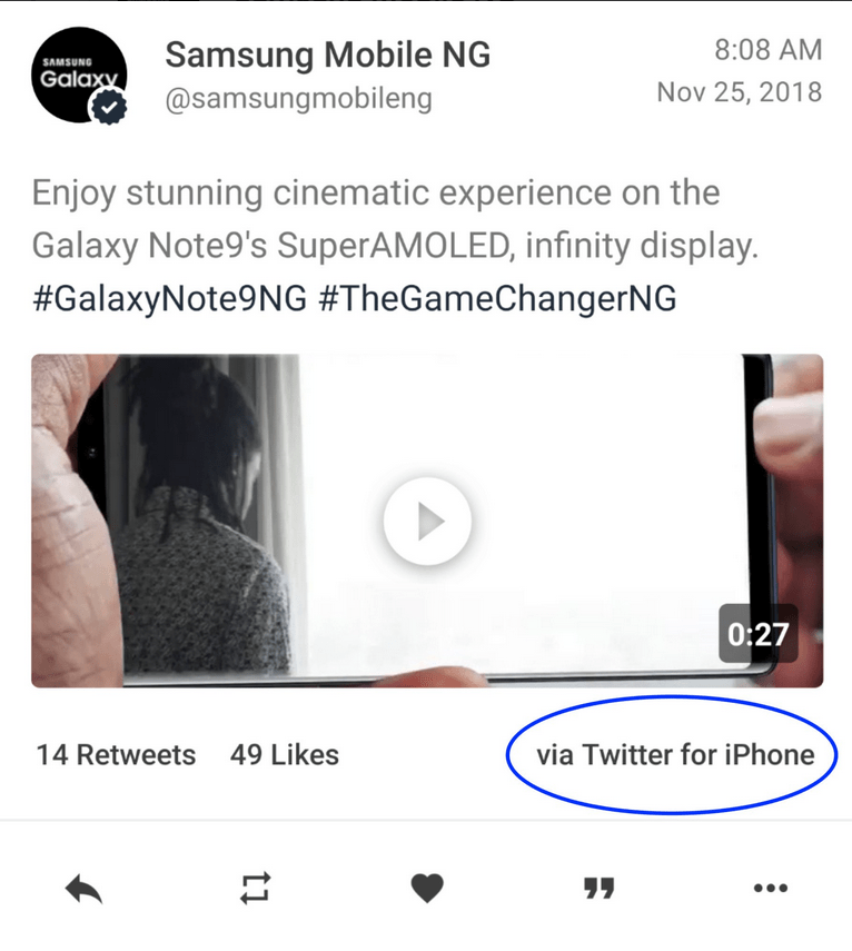 تبلیغ سامسونگ با آیفون اپل / Samsung