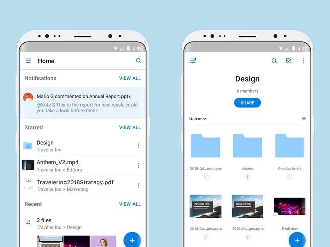 Dropbox App/ اپلیکیشن دراپباکس