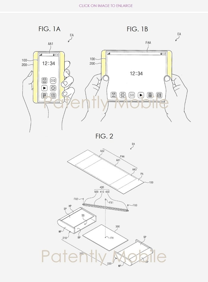 Samsung strechable phone patent / پتنت گوشی تبلت شوی سامسونگ