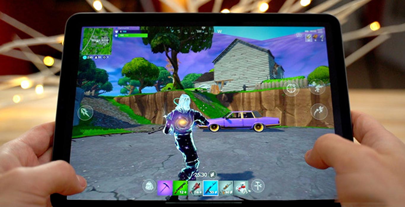 برنامه فورتنایت در آیپد پرو 2018 / fortnite in ipad pro 2018