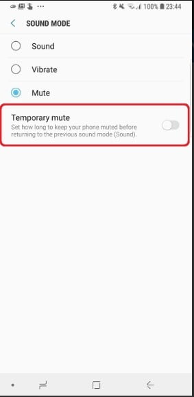 بیصدا کردن موقتی / Temporary mute