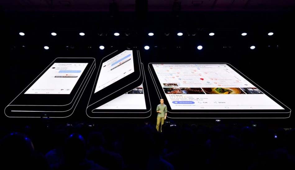 نمایشگر تاشوی سامسونگ / samsung foldable display
