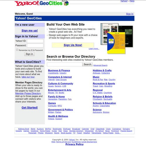 سرویس GeoCities