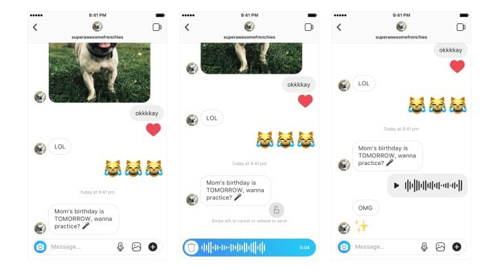 پیام صوتی اینستاگرام / Instagram Direct voice messages
