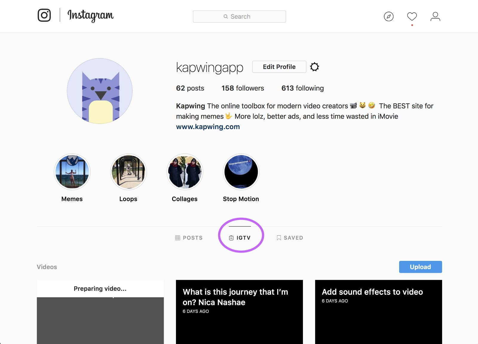 قابلیت IGTV اینستاگرام / igtv instagram pc