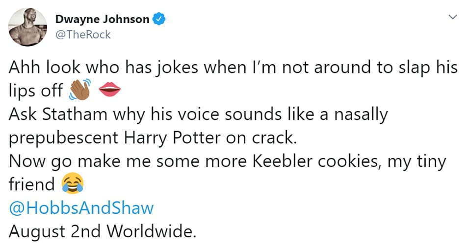 rock twitter / کل کل جیسون استاتهام و دواین جانسون