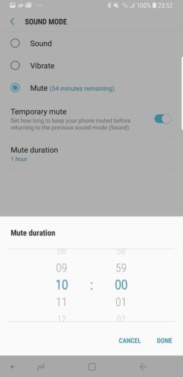 بیصدا کردن موقتی / Temporary mute