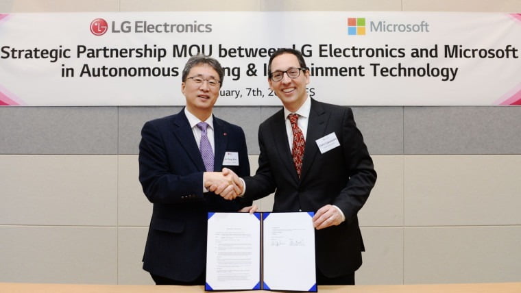 LG/Microsoft Azure/ال جی/مایکروسافت/آژور / خودروهای خودران