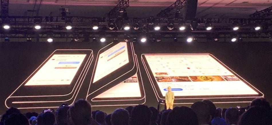 گوشی تاشو سامسونگ / samsung foldable phone / ces 2019