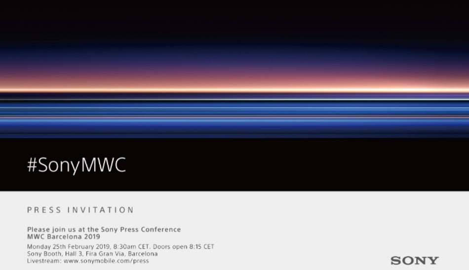 sony invitation in mwc 2019 /دعوتنامه سونی برای مطبوعات در MWC 2019