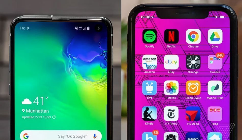 مقایسه آیفون 10 آر و سامسونگ گلکسی اس 10 ای / iphone XR and samsung galaxy s10 e compared