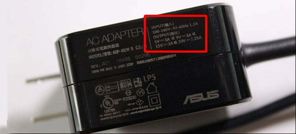 اطلاعات شارژر / charger information