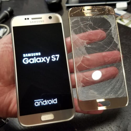galaxy s7 glass / چگونه گلس گوشی را برداریم