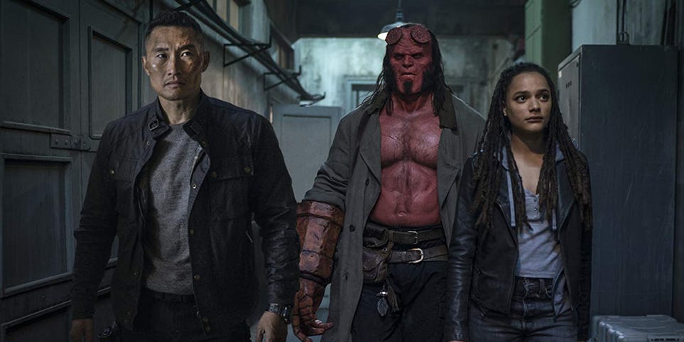 بازیگران فیلم پسر جهنمی / Hellboy-Sasha-Lane-David-Harbour-Daniel-Dae-Kim