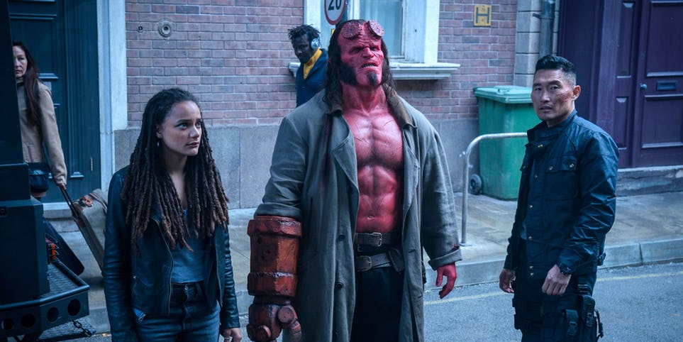 بازیگران فیلم پسر جهنمی / Hellboy-Sasha-Lane-David-Harbour-Daniel-Dae-Kim