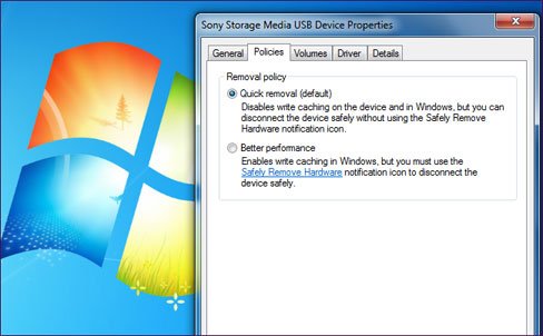 USB removal setting/تنظیمات جدا کردن یو اس بی