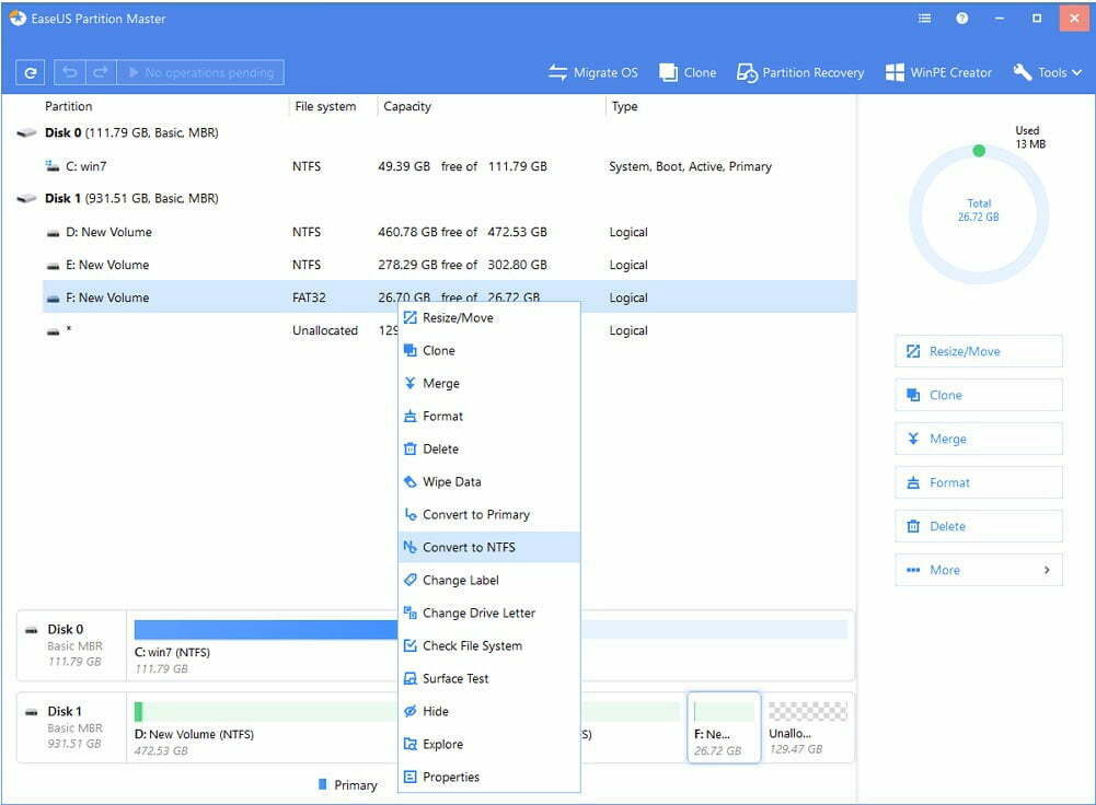 برنامه EaseUS Partition Master/ برنامه افزایش سرعت کارت حافظه SD