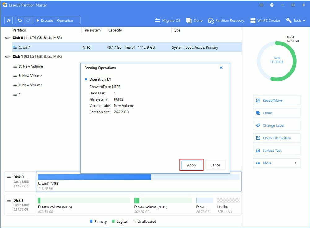 برنامه EaseUS Partition Master/ برنامه افزایش سرعت کارت حافظه SD