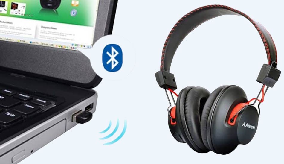هدفون بی سیم و لپ تاپ/ bluetooth headphone and laptop