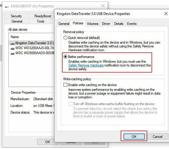 partition propertices/ پنجره خصوصیات درایوها/ افزایش سرعت کارت حافظه SD