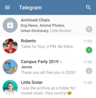 Telegram 5.6 Chat Archive / آرشیو چت ها در تلگرام 5.6