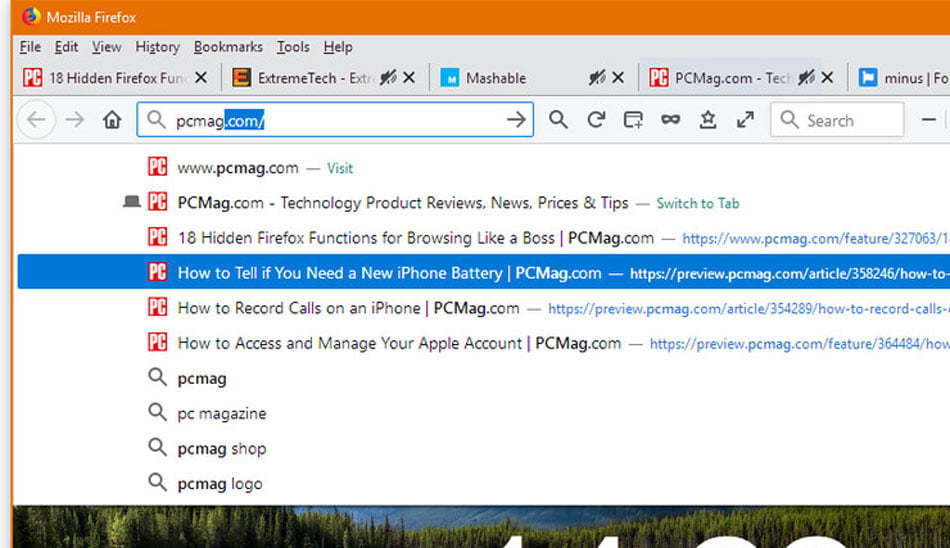 firefox-history/تنظیمات مربوط به History