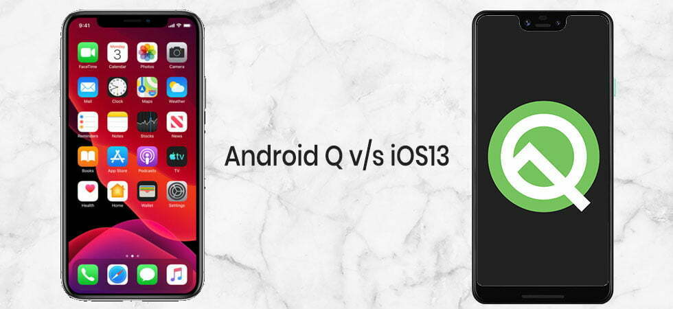 iOS 13 VS Android Q/ اندروید Q درمقابل iOS 13