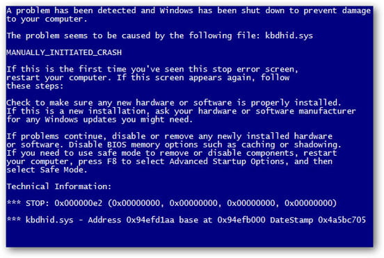Bluescreen error/ ارور صفحه آبی