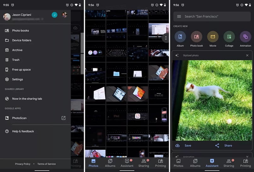 google-photos-dark-mode 2 / گوگل فوتوز