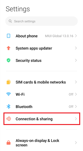 تنظیمات هات اسپات