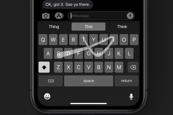 iOS 13 swipe keyboard/کیبورد سویپ کردنی iOS 13