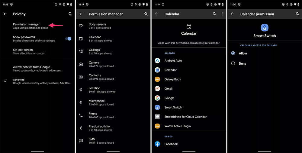 setting permission in android/ تنظیمات دسترسی برنامه ها در اندروید