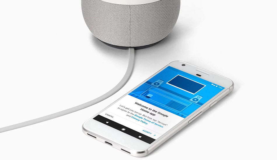 گوشی قدیمی اسپیکر هوشمند گوگل هوم / Google Home smart speaker
