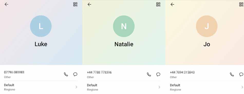 huawei user interface 10/فهرست مخاطبین دررابط کاربری EMUI 10 / رابطه کاربری هواوی نسخه 10