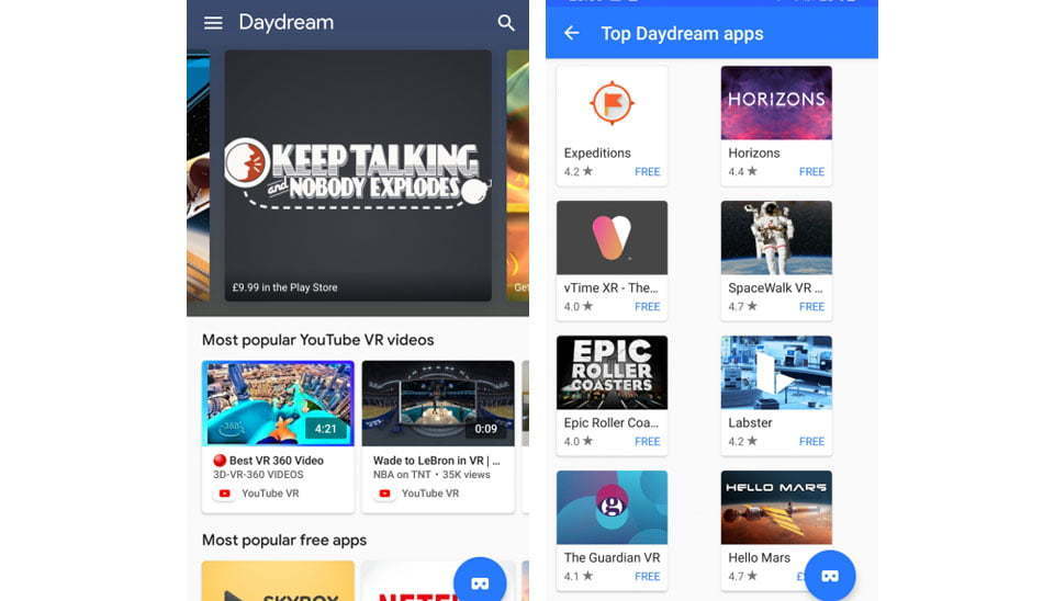 google daydream app/ برنامه واقعیت مجازی گوگل دی دریم