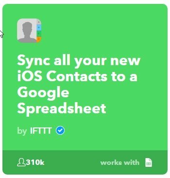 sync-ios-contacts-to-a-google-sheet / از مخاطبین جدید در آیفون بکاپ بگیرید