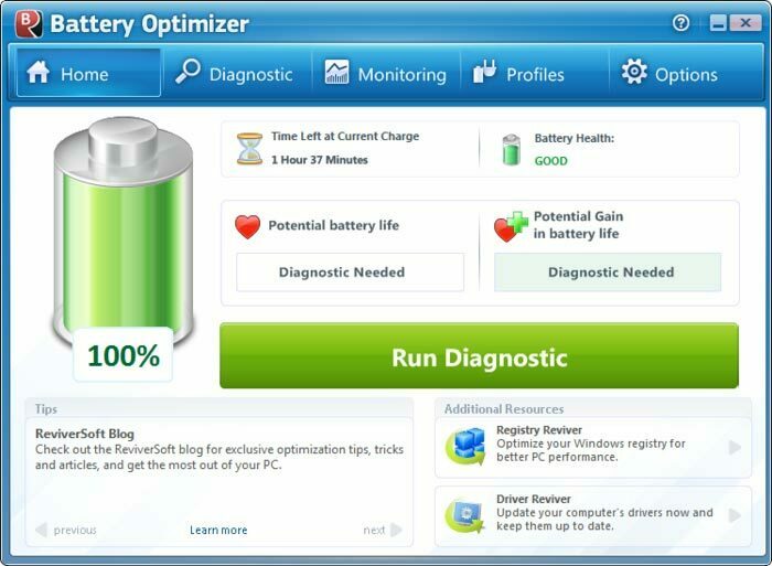 نرم افزار مدیریت باتری لپ تاپ Battery Optimizer