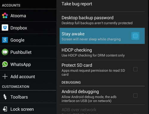 گزینه Developer Options در اندروید/ANDROID DEVELOPER OPTIONS